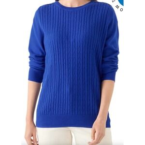 NAPA VALLEY Women's  Royal Blue Textured Knit Sweater Preppy Office Casual Sz 2X